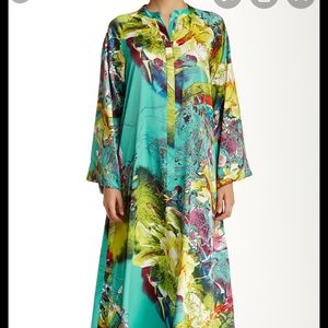NATORI AWAI SILK CAFTAN M